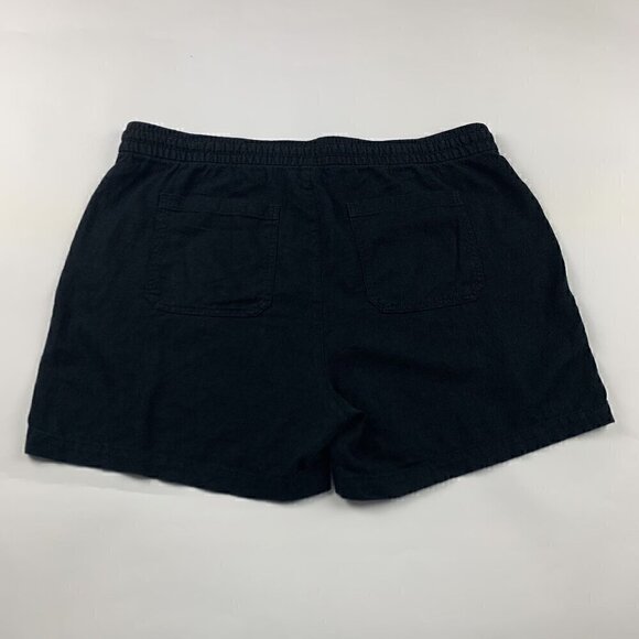 Old Navy Black Linen Blend Pull On Shorts XL - Picture 3 of 3